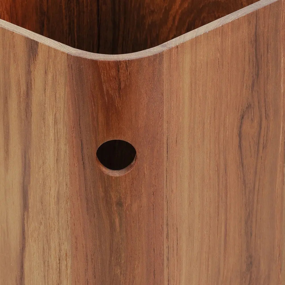 Designer Genuine Teak Waste Basket Homeroots Bed & Bath