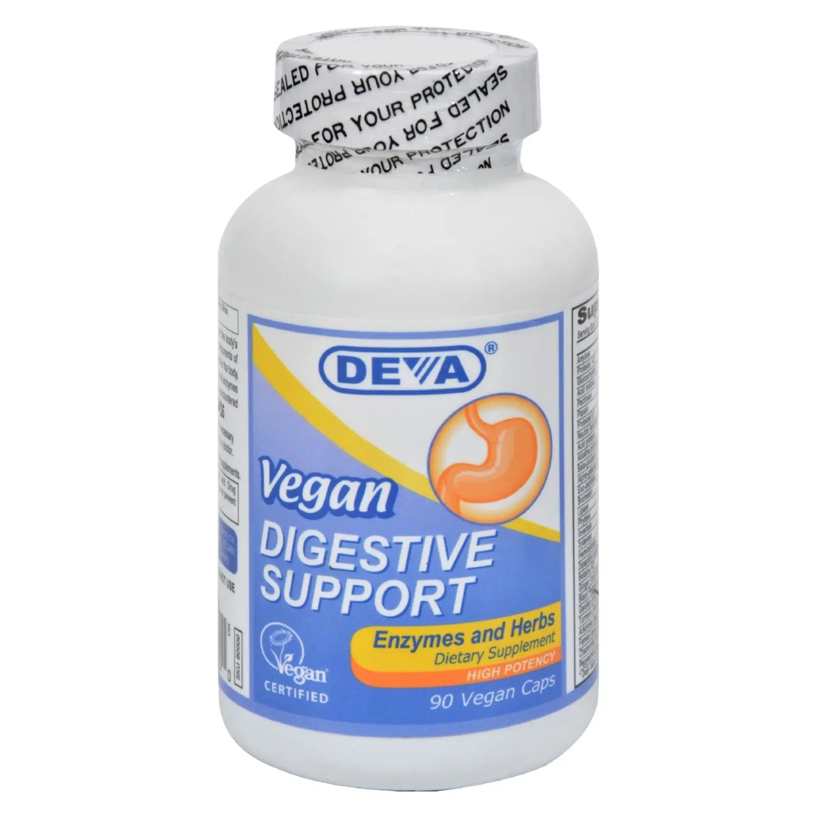 Deva Vegan Digestive Support - 90 Vegan Capsules Deva Vegan Vitamins