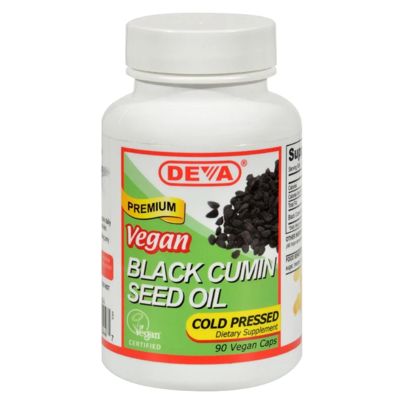 Deva Vegan Vitamins - Black Cumin Seed Oil - 90 Vegan Capsules Deva Vegan Vitamins