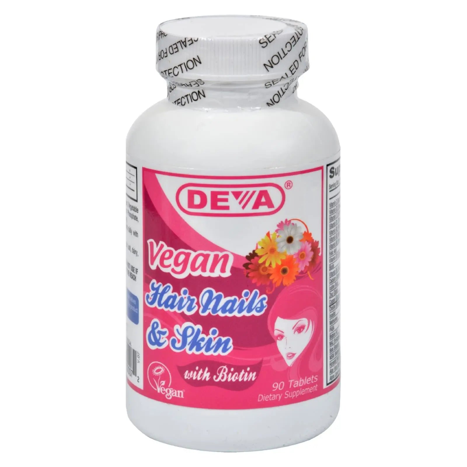 Deva Vegan Vitamins - Hair Nails And Skin - 90 Tablets Deva Vegan Vitamins