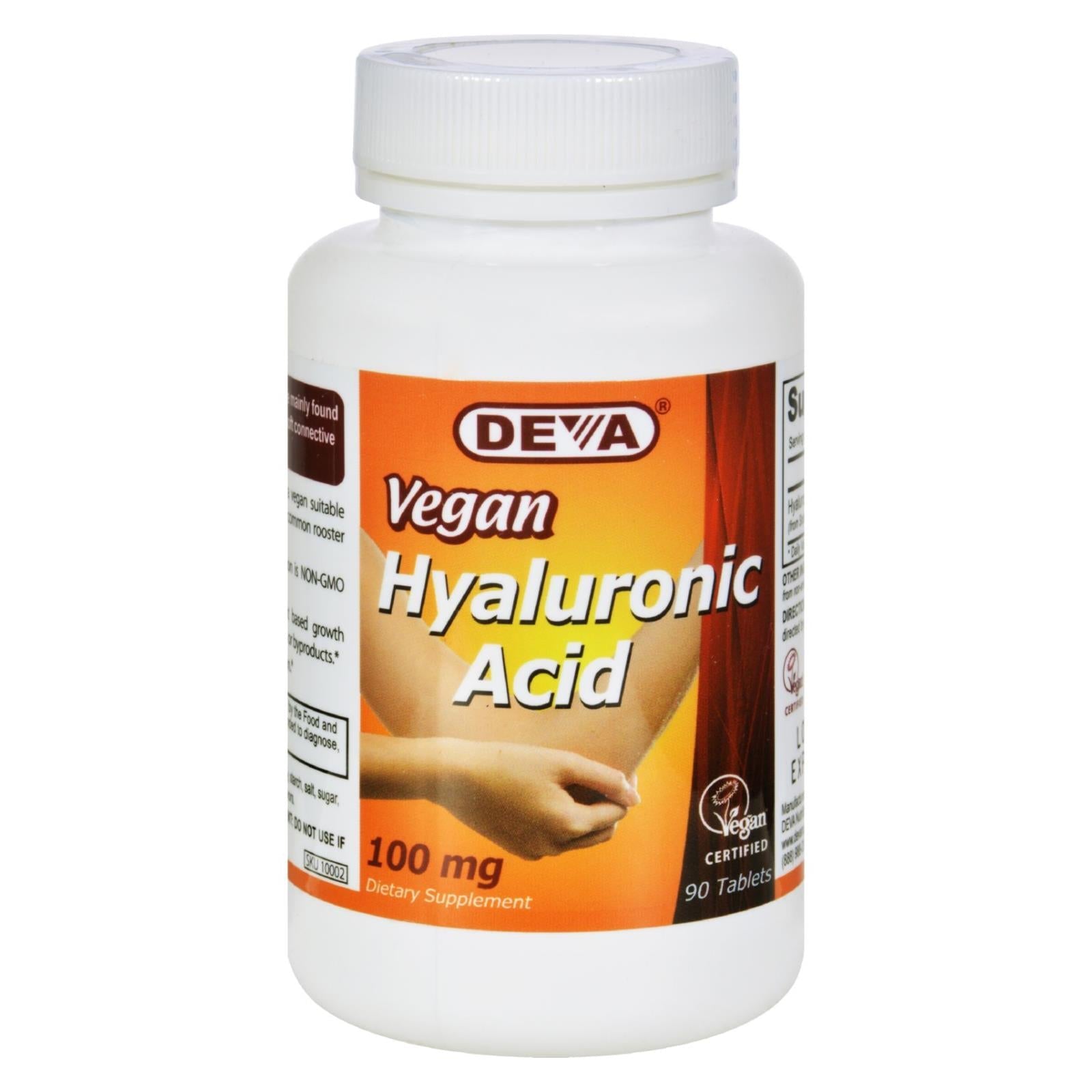 Deva Vegan Vitamins - Hyaluronic Acid - 100 Mg - Vegan - 90 Tablets Deva Vegan Vitamins