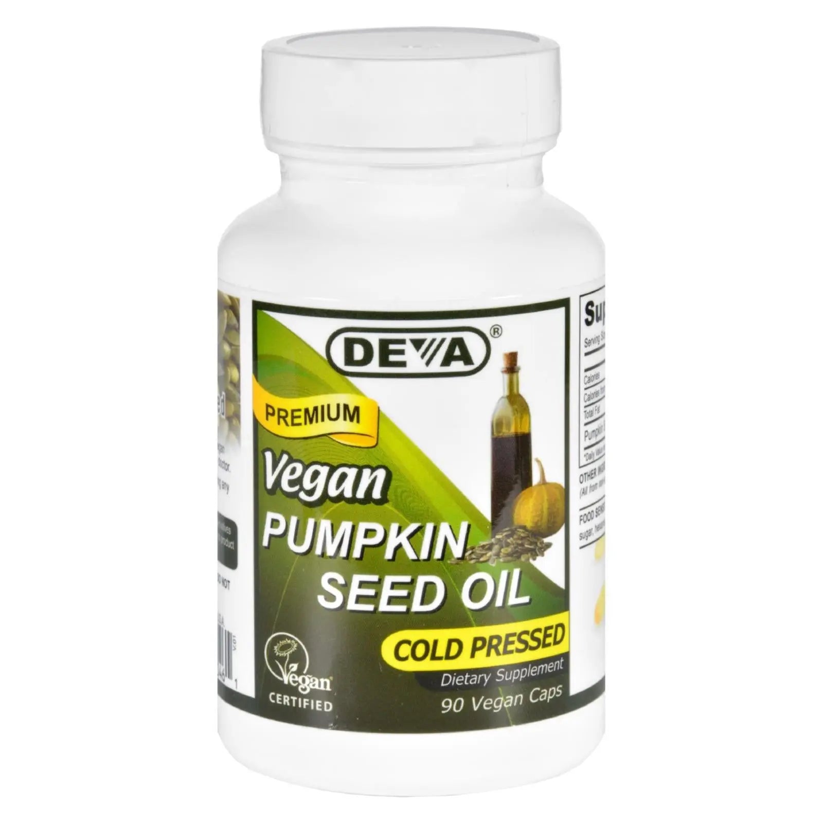 Deva Vegan Vitamins - Pumpkin Seed Oil - Vegan - 90 Vegan Capsules Deva Vegan Vitamins