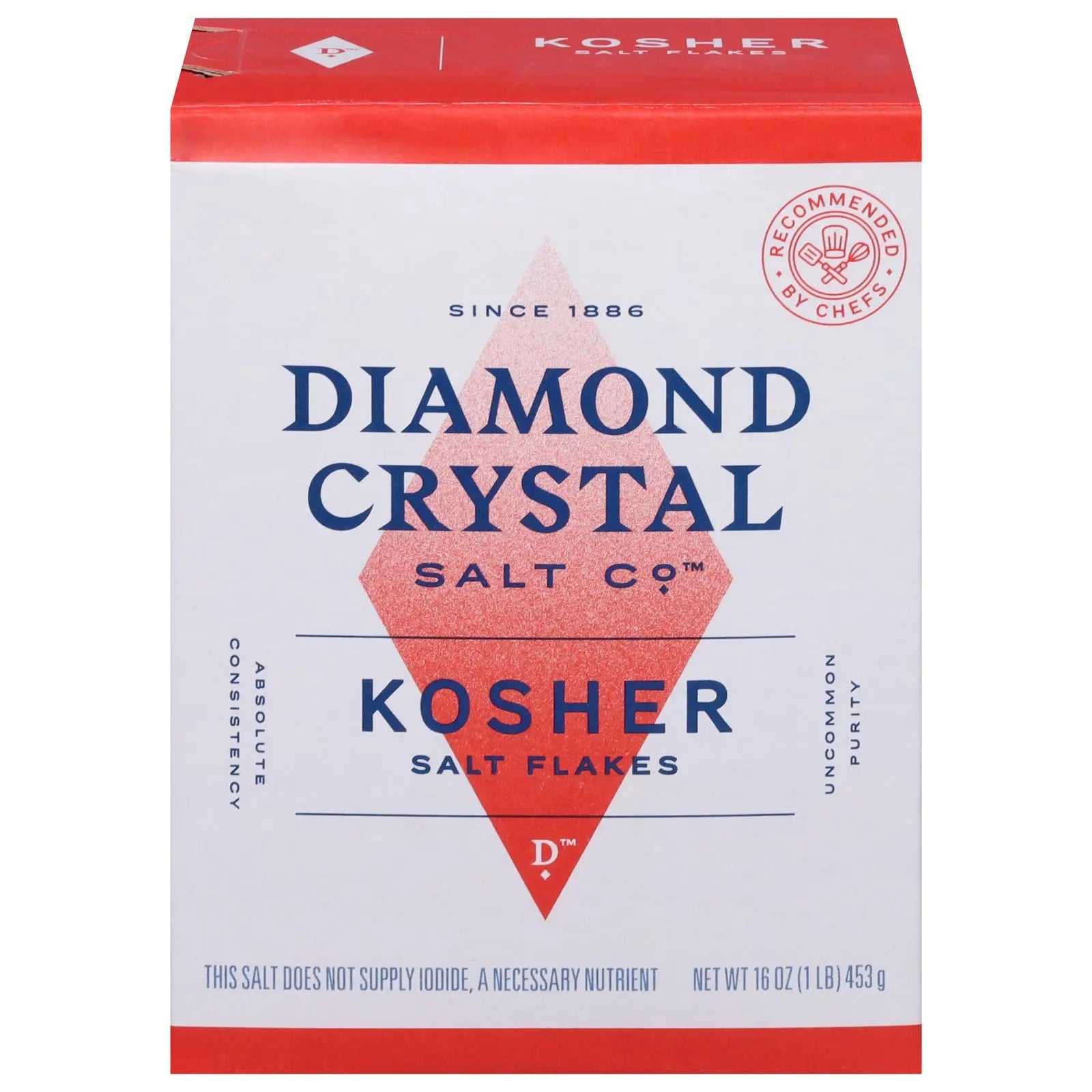 Diamond Crystal - Salt Kosher Flakes Box - Cs Of 12-1 Lb Diamond Crystal