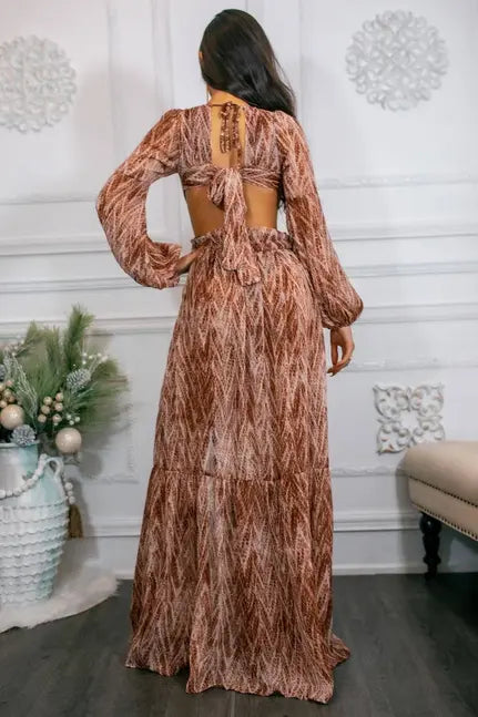Diamond Ring Cut Out Maxi Dress SurelyMine