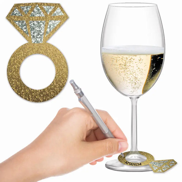 Diamond Ring Wine Glass Markers Beistle