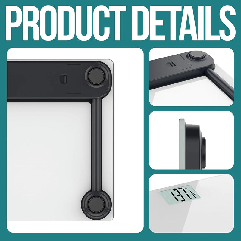 Digital Bathroom Scale for Body Weight EziGo Large Platform 12 inch 30cm EziGo