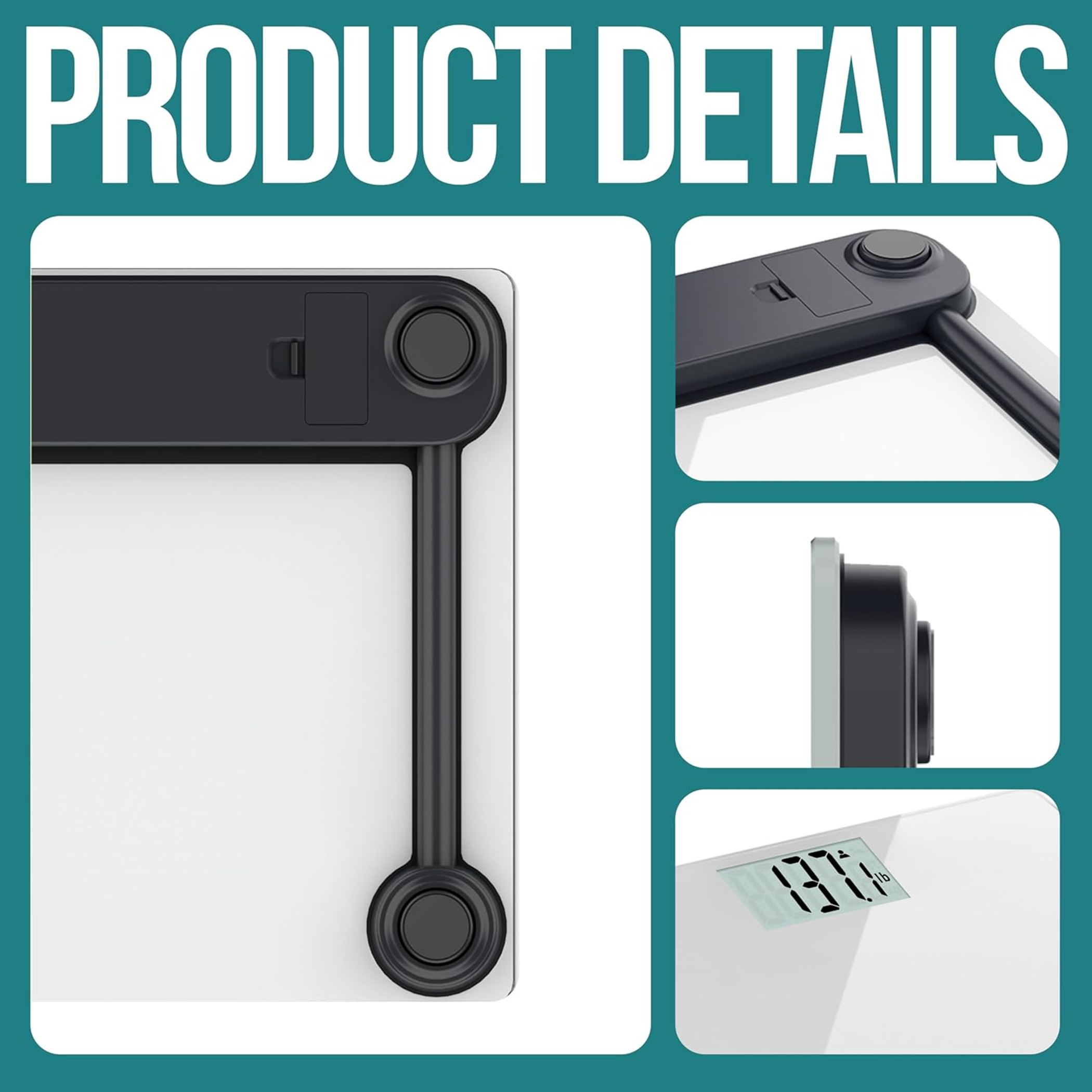 Digital Bathroom Scale for Body Weight EziGo Large Platform 12 inch 30cm EziGo