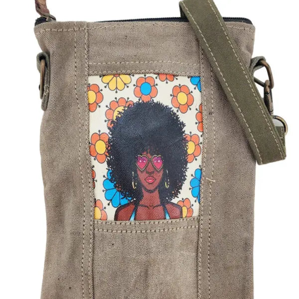 Disco Queen Recycled Tent Small Crossbody Vintage Addiction