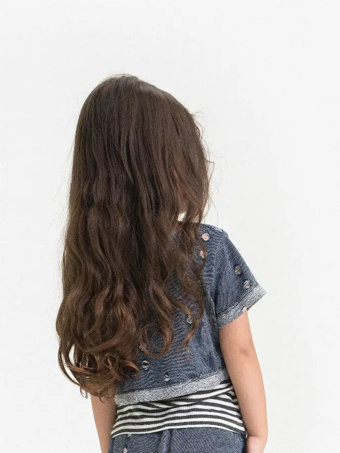 Distressed Boxy Top With Stripe Under Tank Little Mass