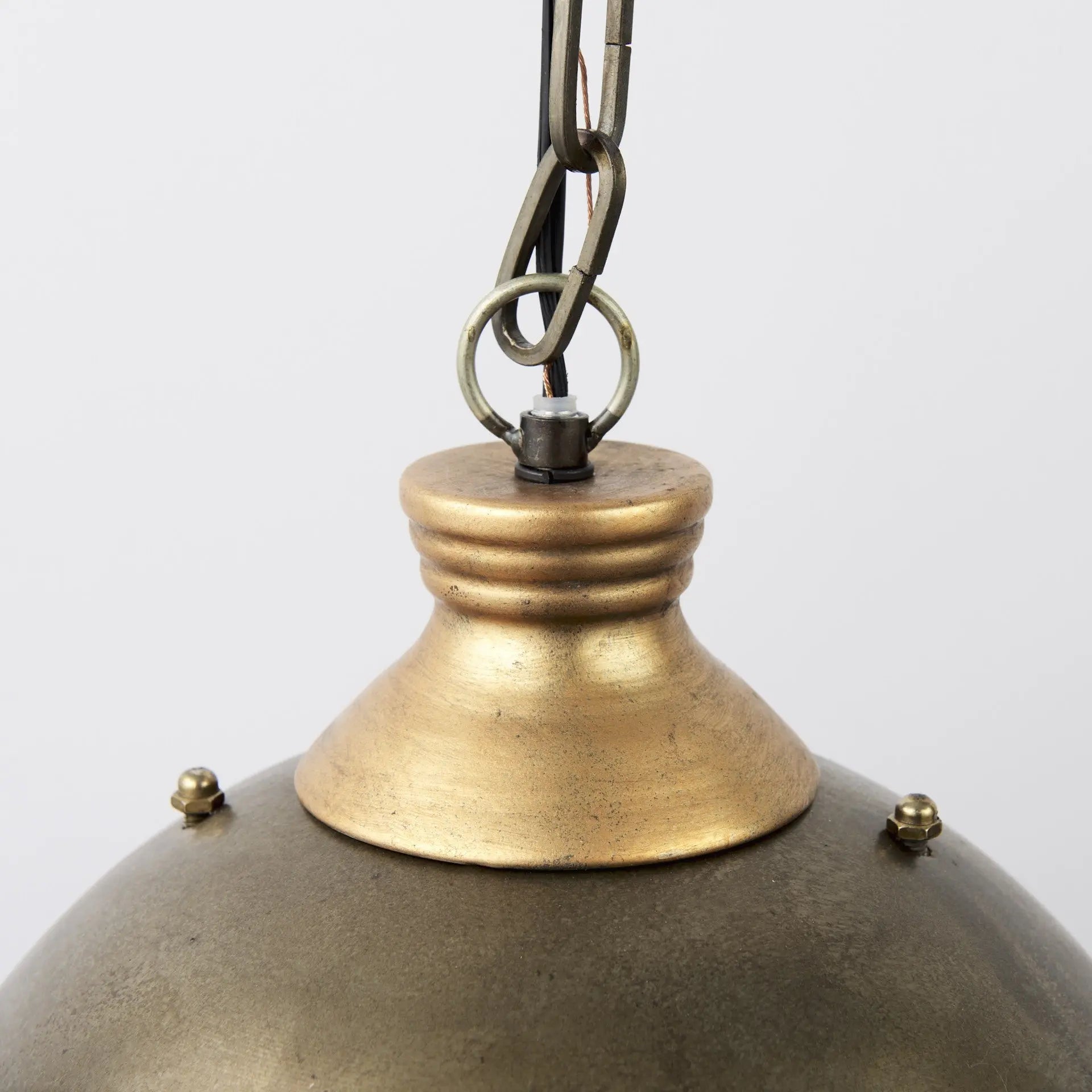 Distressed Bronze Metal Dome Hanging Light Homeroots Lighting