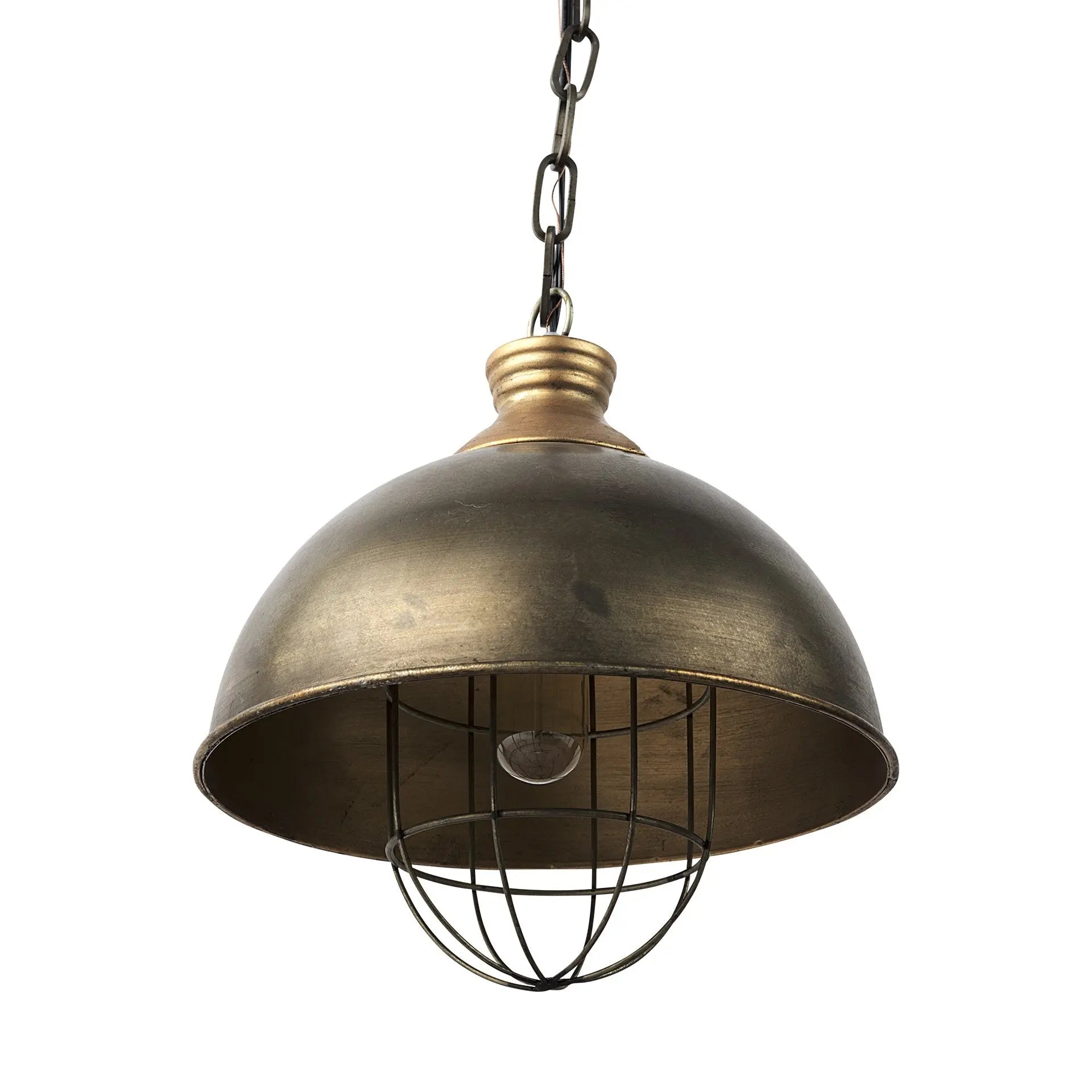 Distressed Bronze Metal Dome Hanging Light Homeroots Lighting
