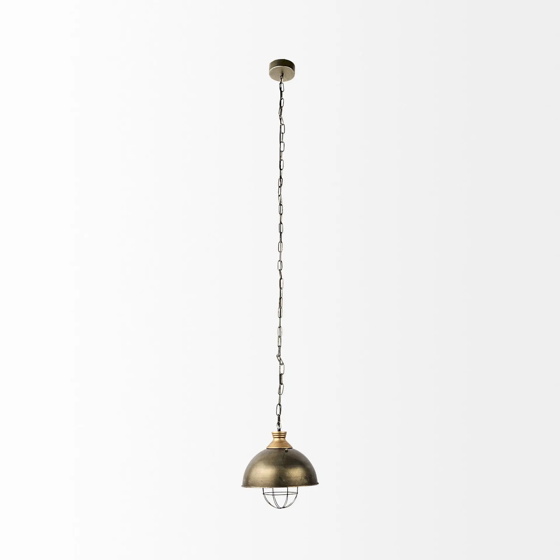 Distressed Bronze Metal Dome Hanging Light Homeroots Lighting
