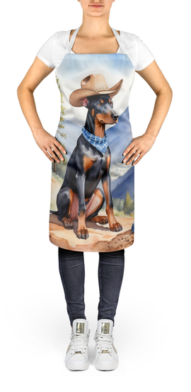 Doberman Pinscher Cowboy Welcome Apron Caroline's Treasures