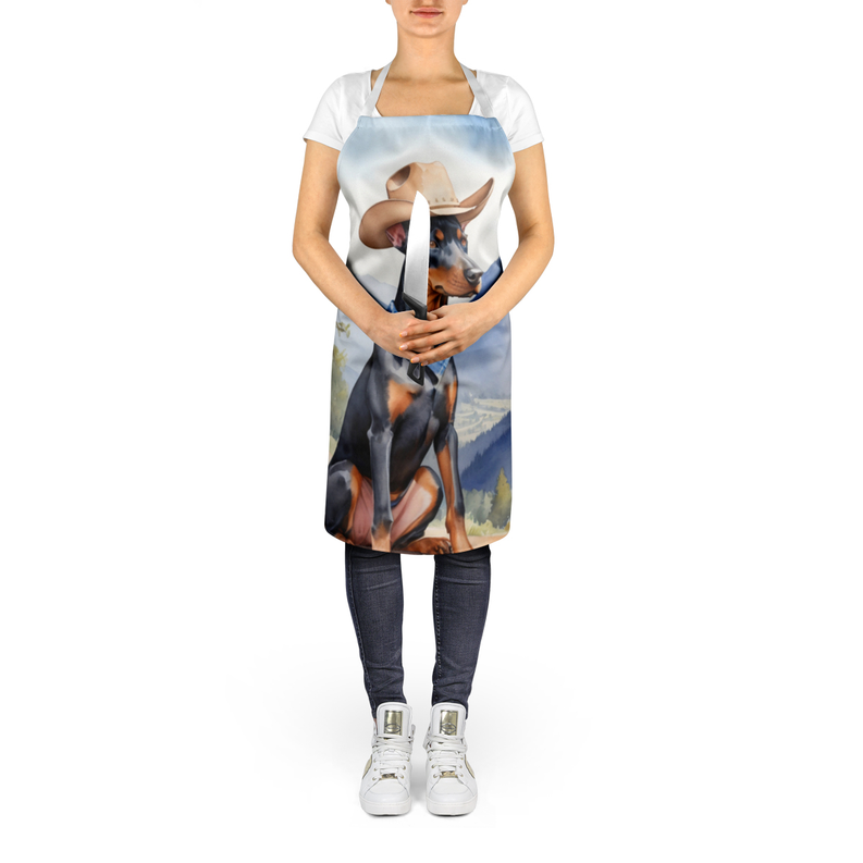 Doberman Pinscher Cowboy Welcome Apron Caroline's Treasures