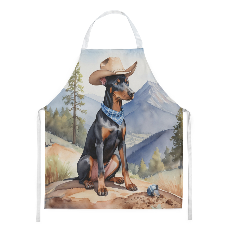 Doberman Pinscher Cowboy Welcome Apron Caroline's Treasures