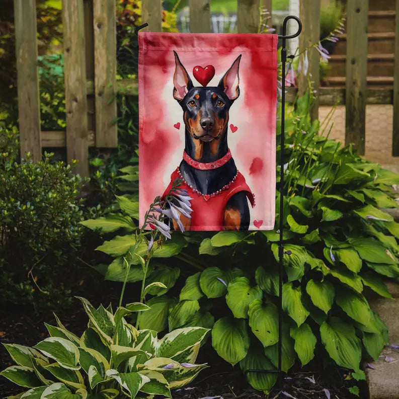 Doberman Pinscher My Valentine Garden Flag Caroline's Treasures