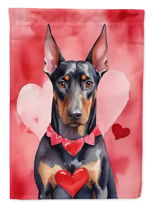 Doberman Pinscher My Valentine Garden Flag Caroline's Treasures