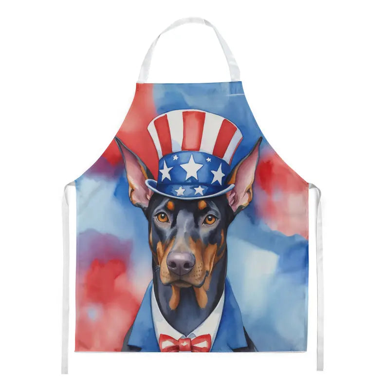 Doberman Pinscher Patriotic American Apron Caroline's Treasures