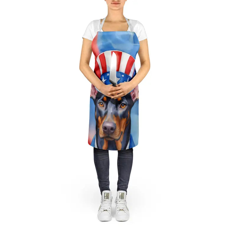 Doberman Pinscher Patriotic American Apron Caroline's Treasures