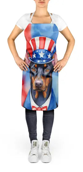 Doberman Pinscher Patriotic American Apron Caroline's Treasures