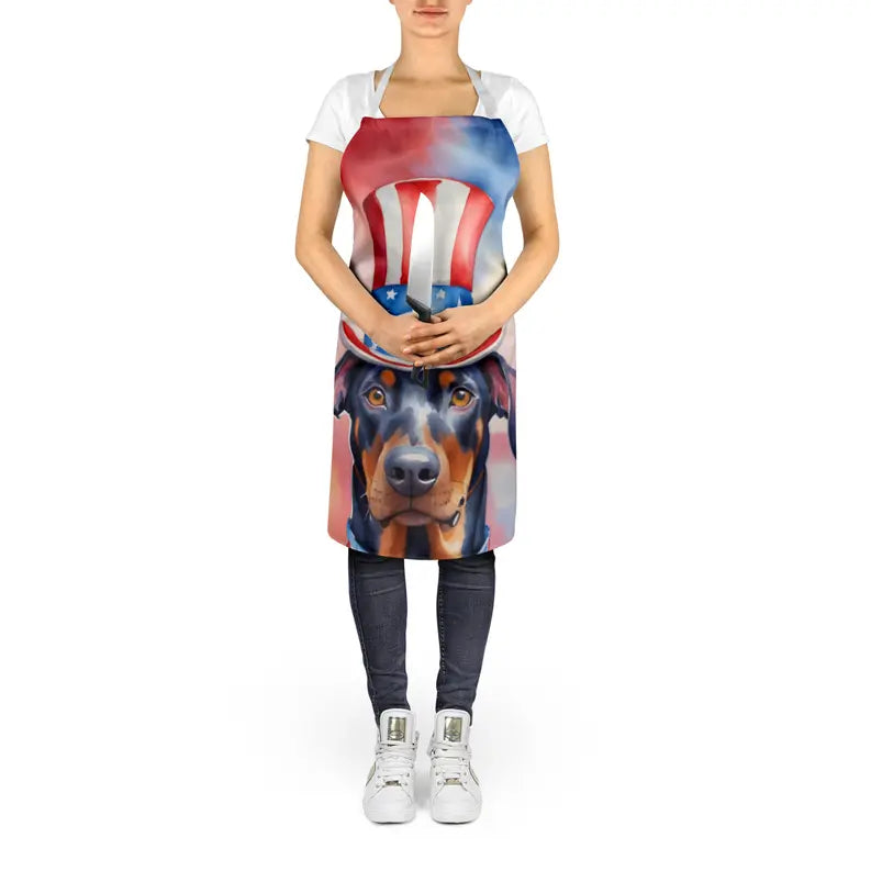 Doberman Pinscher Patriotic American Apron Caroline's Treasures