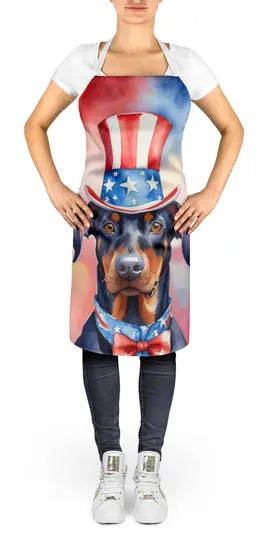 Doberman Pinscher Patriotic American Apron Caroline's Treasures