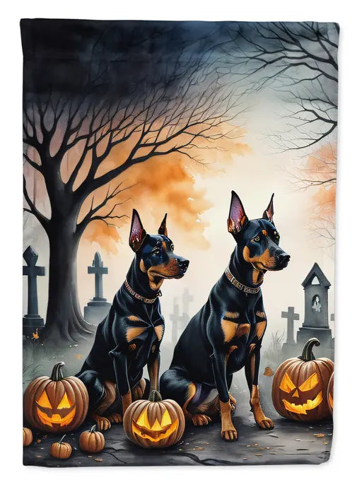 Doberman Pinscher Spooky Halloween Garden Flag Caroline's Treasures