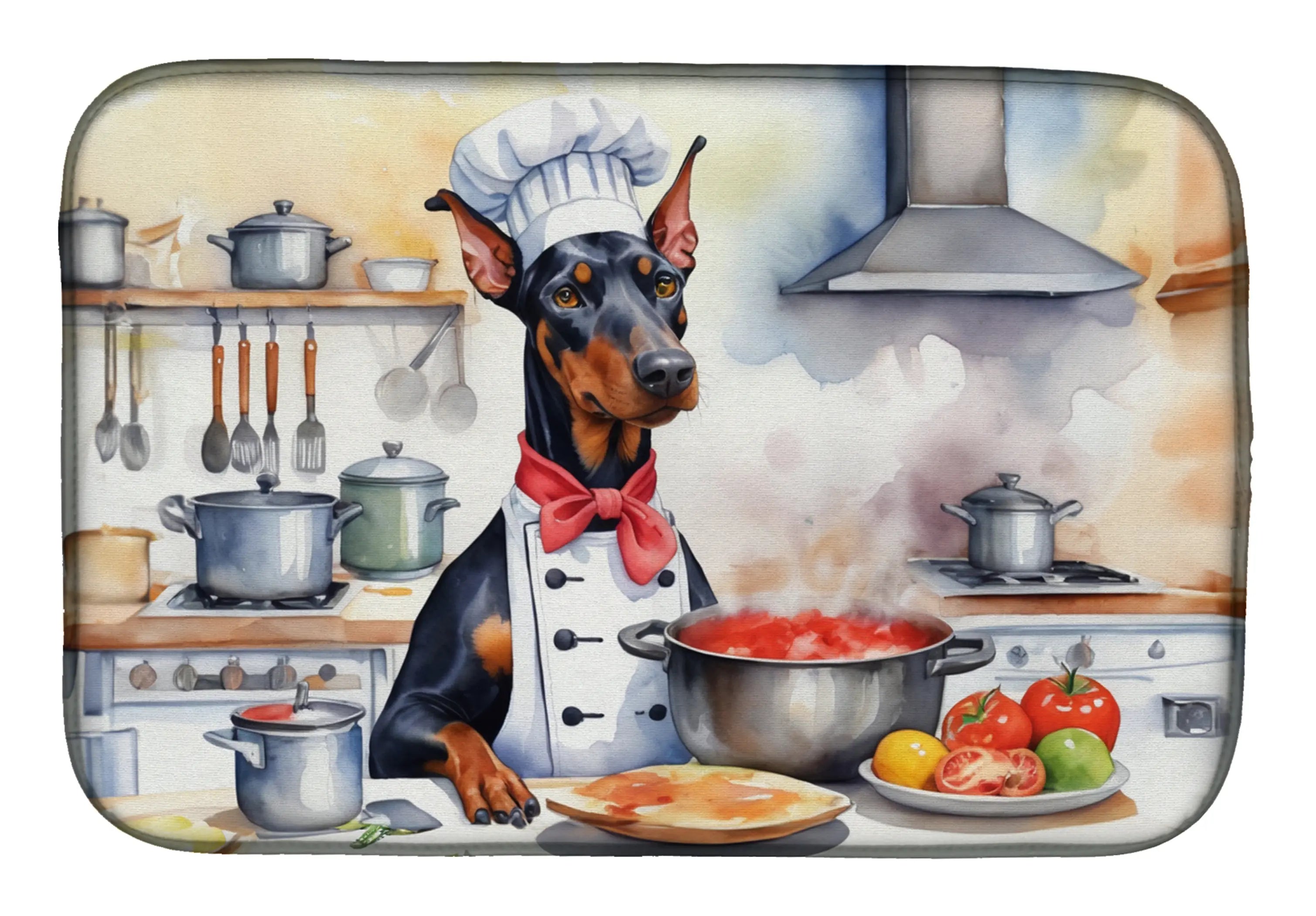 Doberman Pinscher The Chef Dish Drying Mat Caroline's Treasures