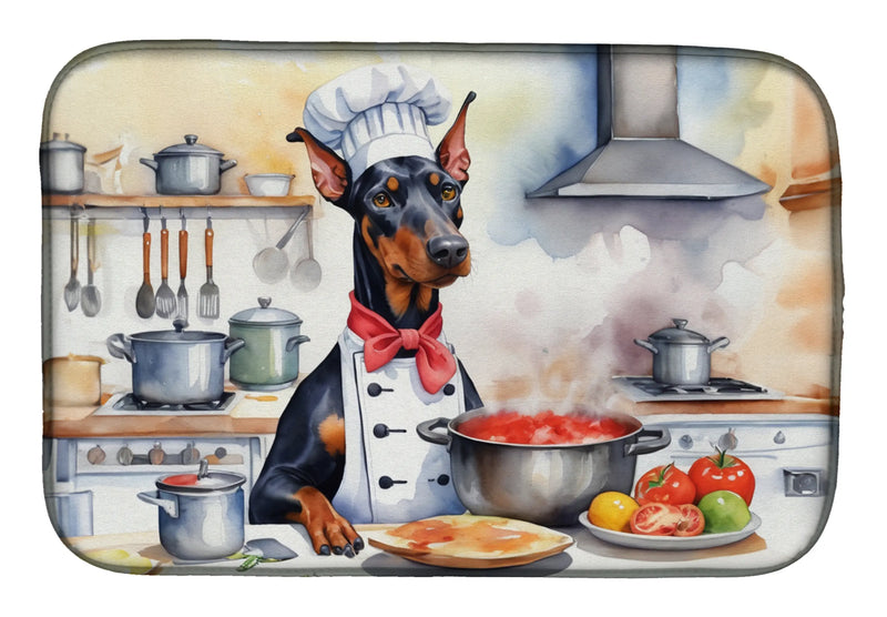 Doberman Pinscher The Chef Dish Drying Mat Caroline's Treasures