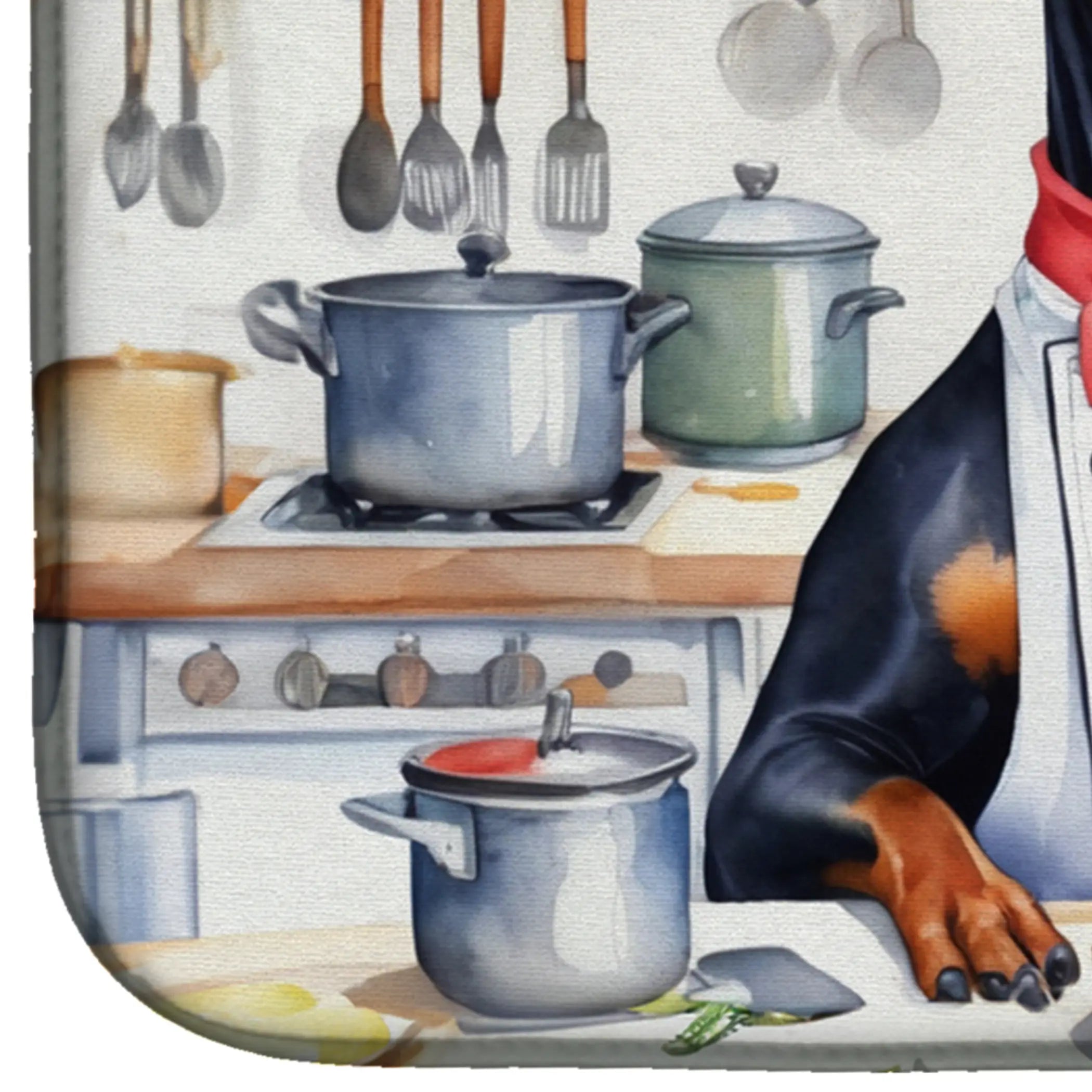 Doberman Pinscher The Chef Dish Drying Mat Caroline's Treasures