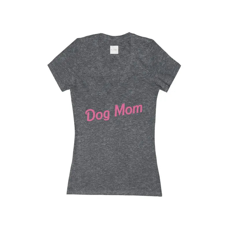 Dog Mom- Women's Jersey Short Sleeve Deep V-Neck Tee Bark Fifth Avenue