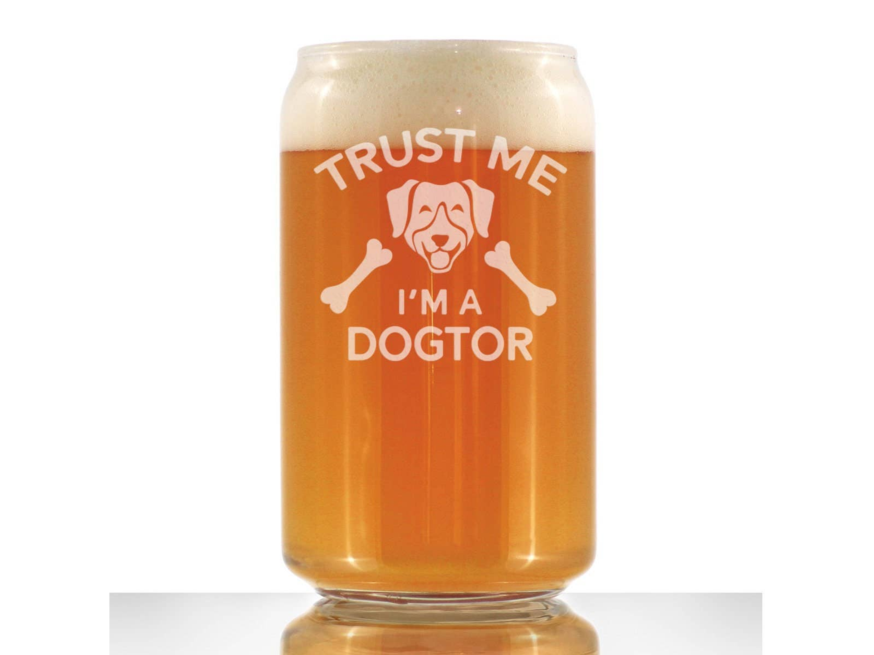 Dogtor Beer Can Pint Glass - Veterinarians Gifts and Decor Bevvee
