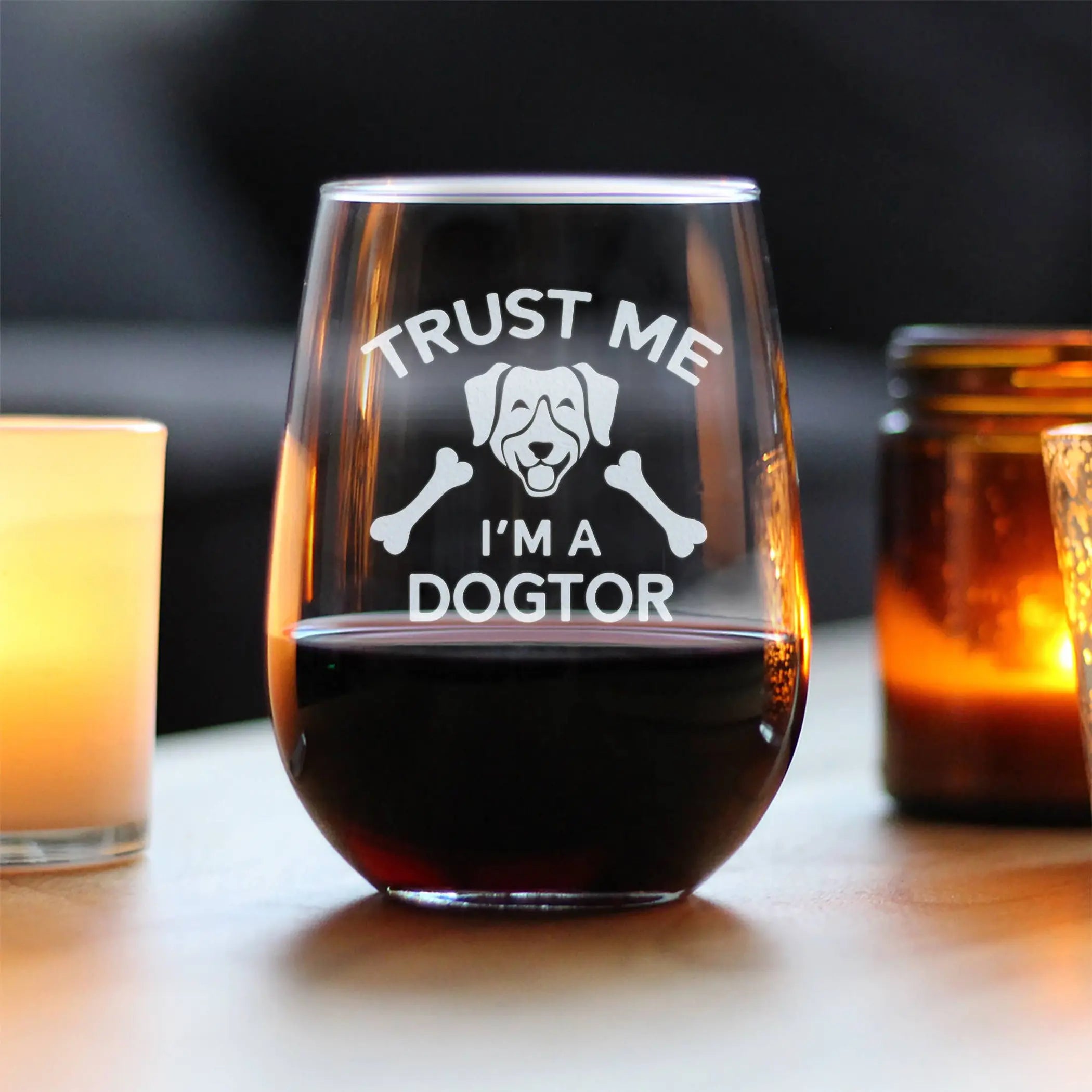 Dogtor Stemless Wine Glass - Veterinarians Gifts and Decor Bevvee