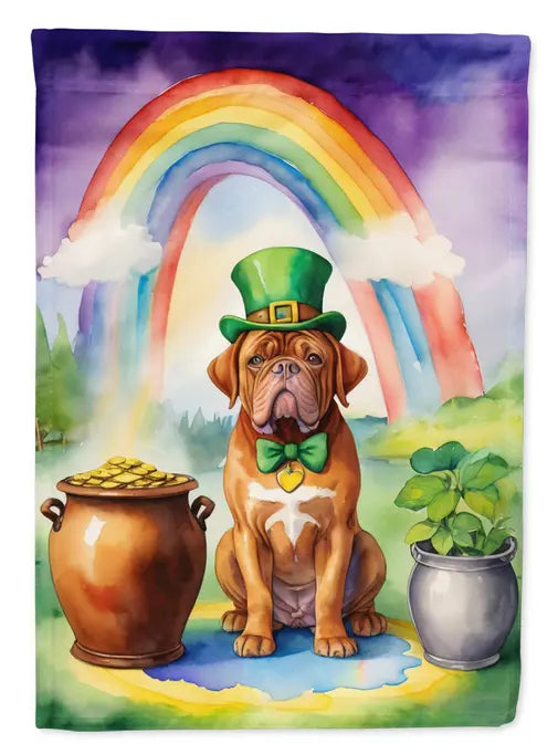 Dogue de Bordeaux St Patrick's Day Garden Flag Caroline's Treasures