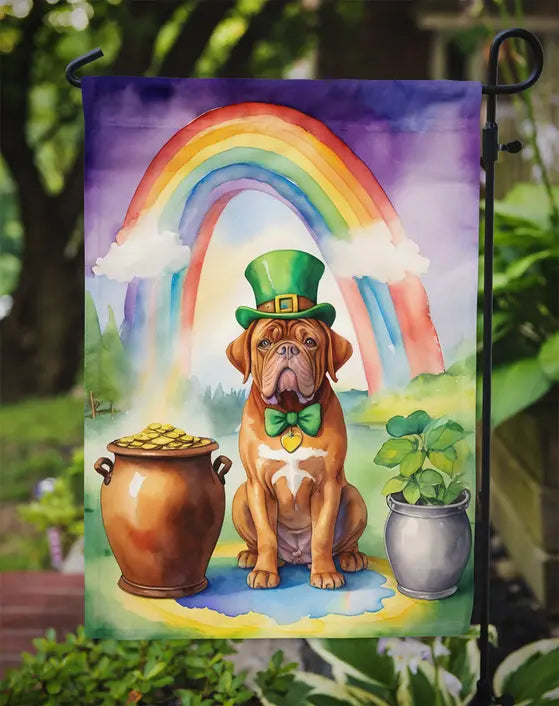 Dogue de Bordeaux St Patrick's Day Garden Flag Caroline's Treasures