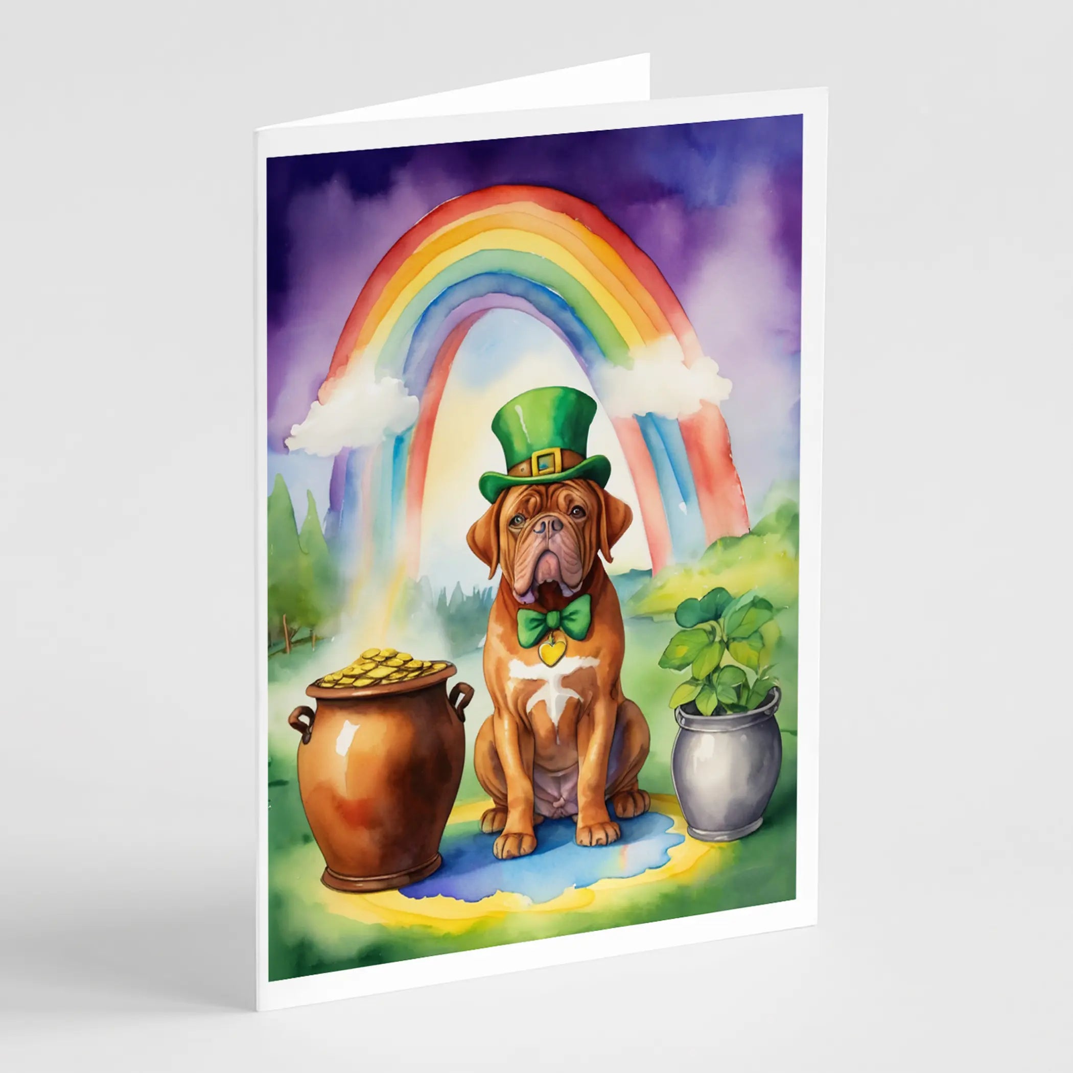 Dogue de Bordeaux St Patrick's Day Greeting Cards Pack of 8 Caroline's Treasures