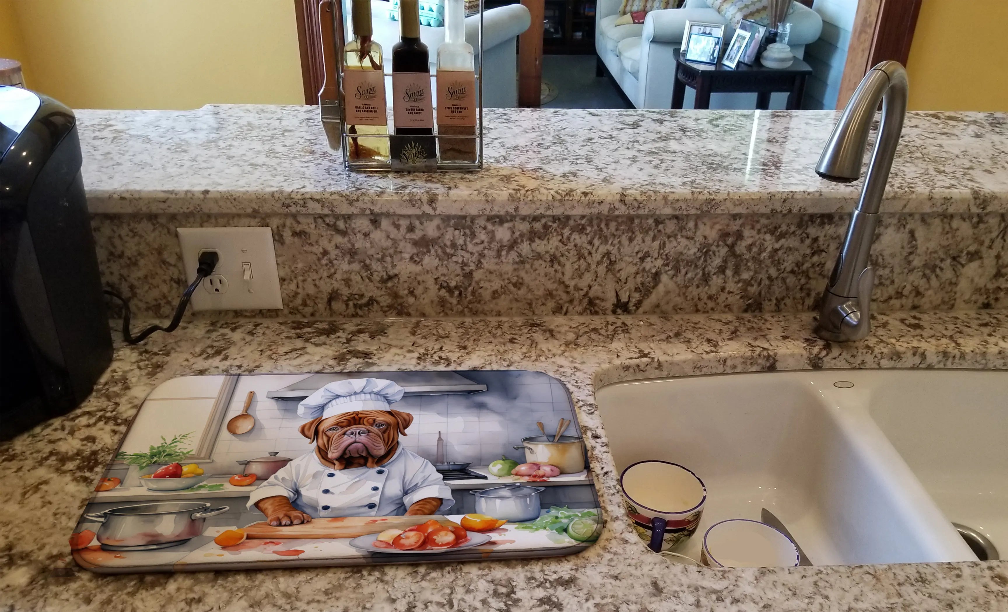 Dogue de Bordeaux The Chef Dish Drying Mat Caroline's Treasures