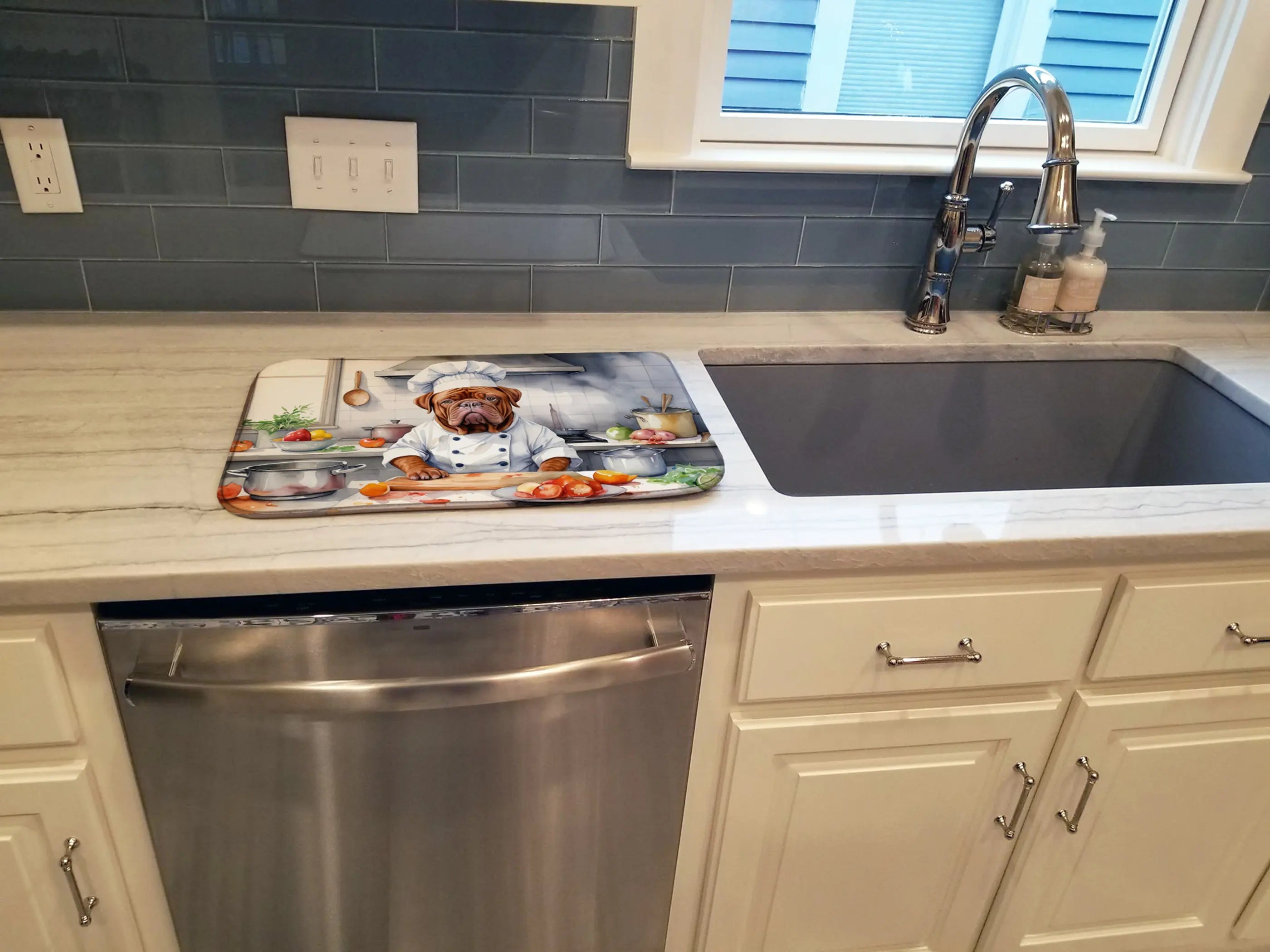 Dogue de Bordeaux The Chef Dish Drying Mat Caroline's Treasures