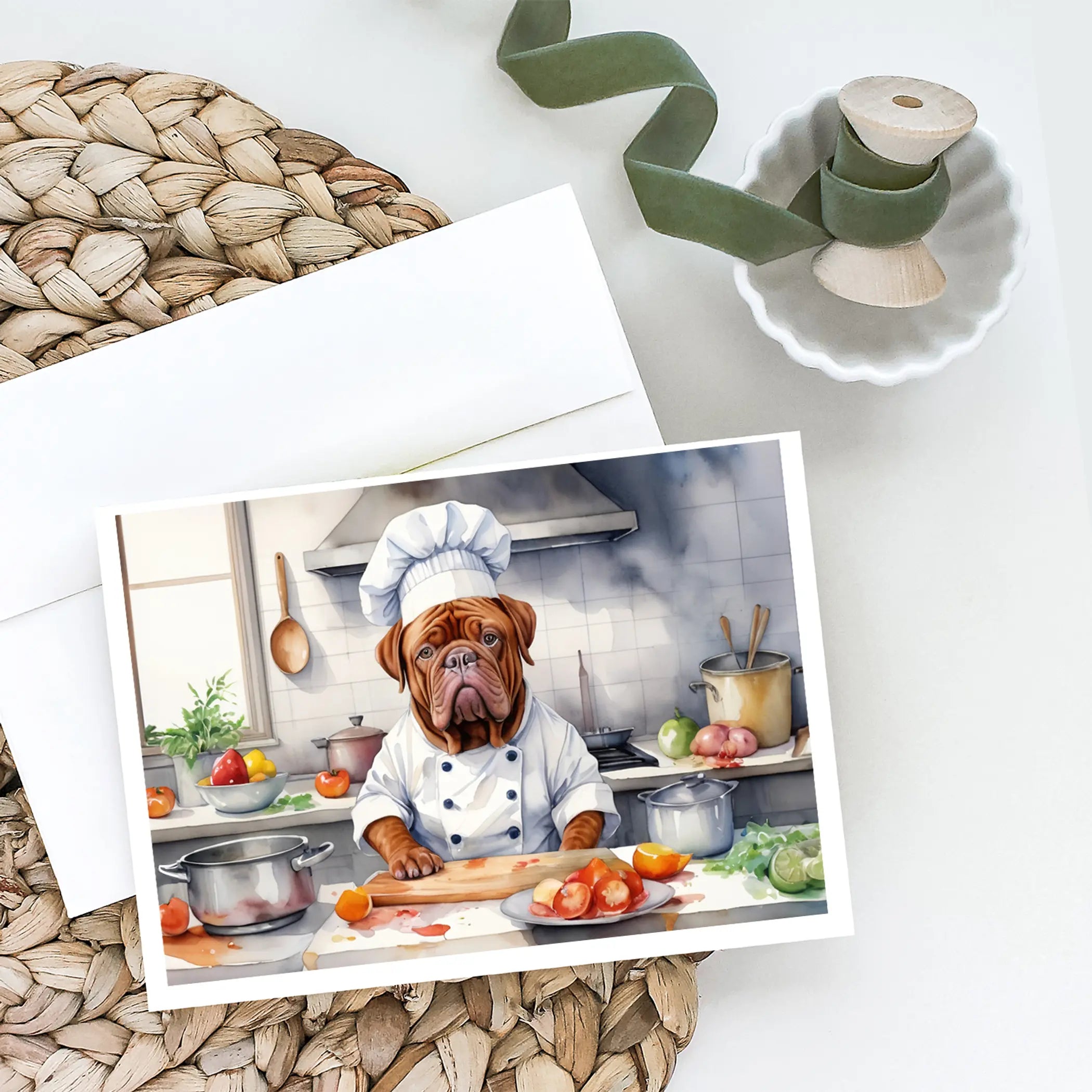 Dogue de Bordeaux The Chef Greeting Cards Pack of 8 Caroline's Treasures