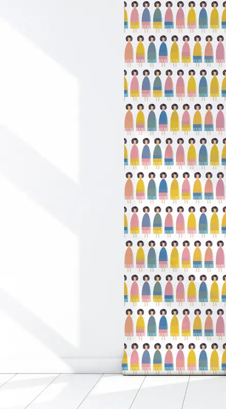 'Dolls' Multi-Color Modern Youth Geometric Peel & Stick Wallpaper SBC-LTD
