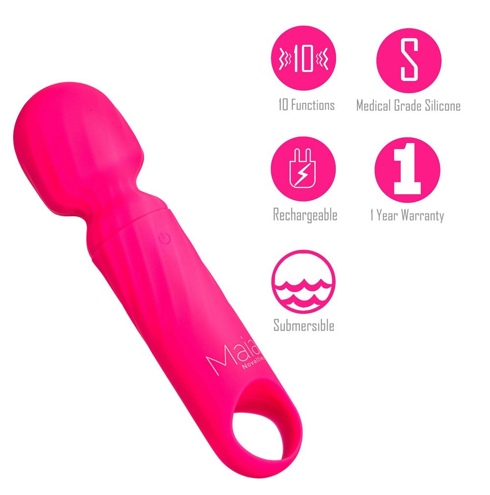 Dolly Pink Silicone Mini Wand Rechargeable Maia Toys