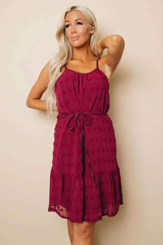 Donna Swiss Dot Tank Dress Stay Warm in Style