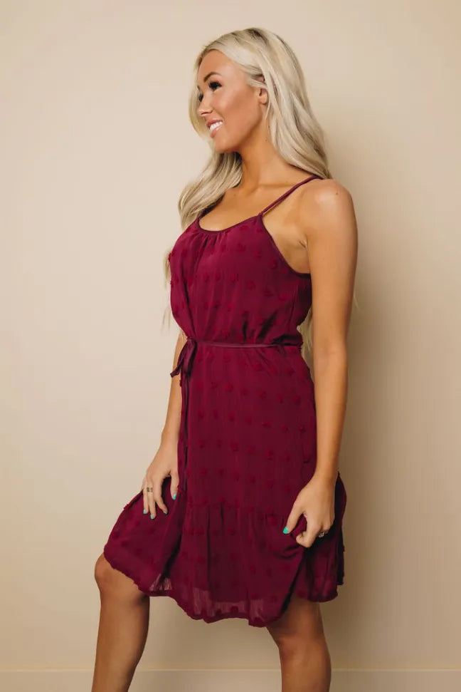 Donna Swiss Dot Tank Dress Stay Warm in Style