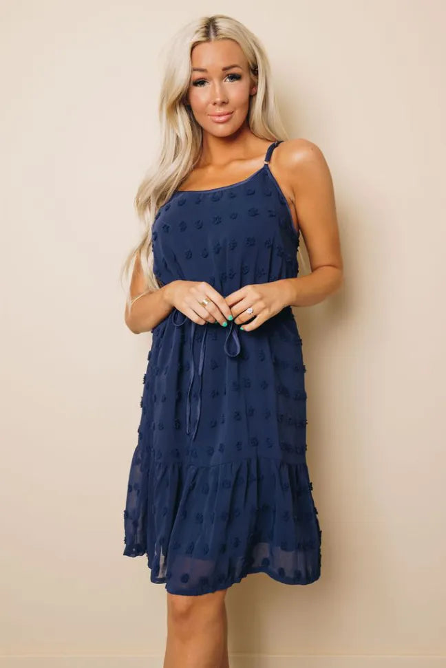 Donna Swiss Dot Tank Dress Stay Warm in Style