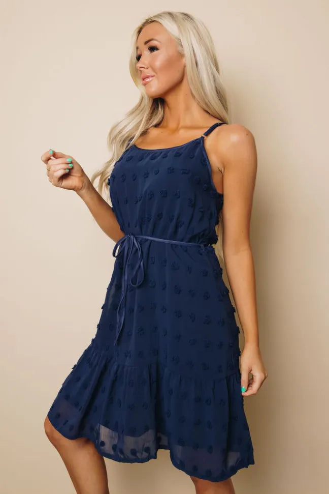 Donna Swiss Dot Tank Dress Stay Warm in Style