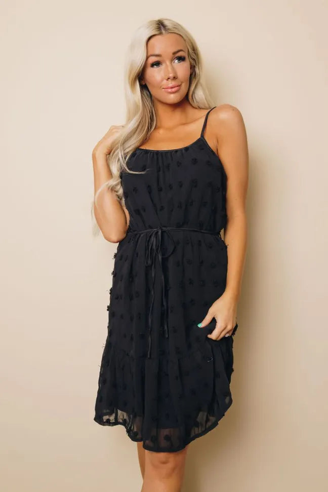Donna Swiss Dot Tank Dress Stay Warm in Style
