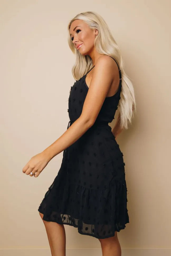 Donna Swiss Dot Tank Dress Stay Warm in Style