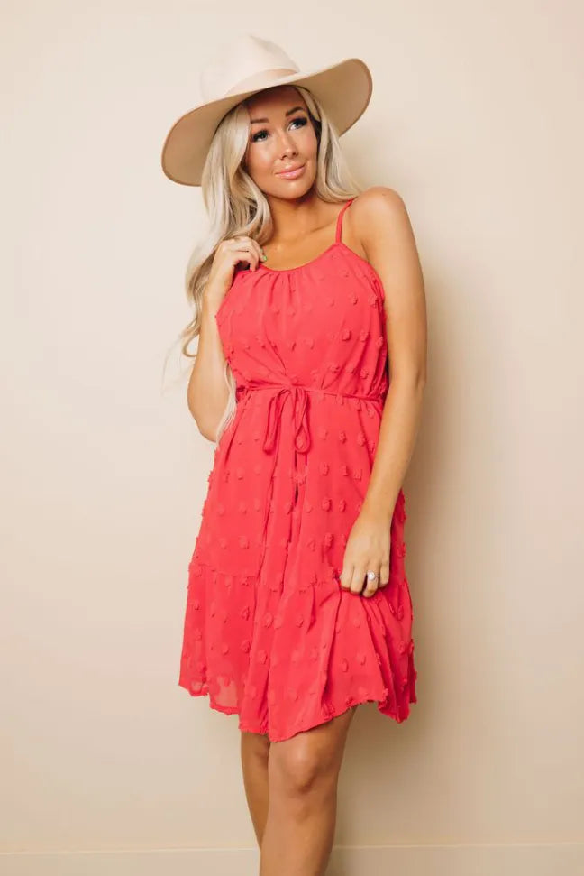 Donna Swiss Dot Tank Dress Stay Warm in Style