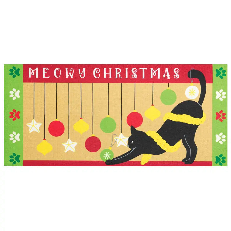 Doormat Insert Cat Meowy Christmas Dicksons Inc