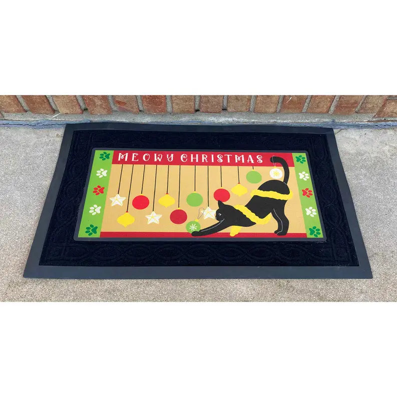 Doormat Insert Cat Meowy Christmas Dicksons Inc